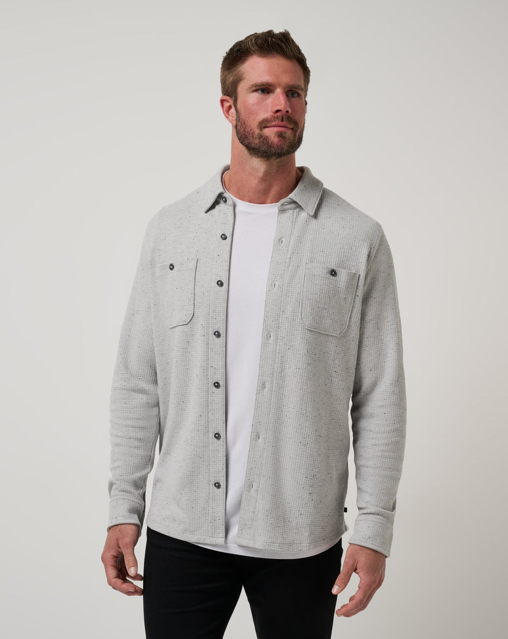 Cloud Waffle Shirt Jacket
