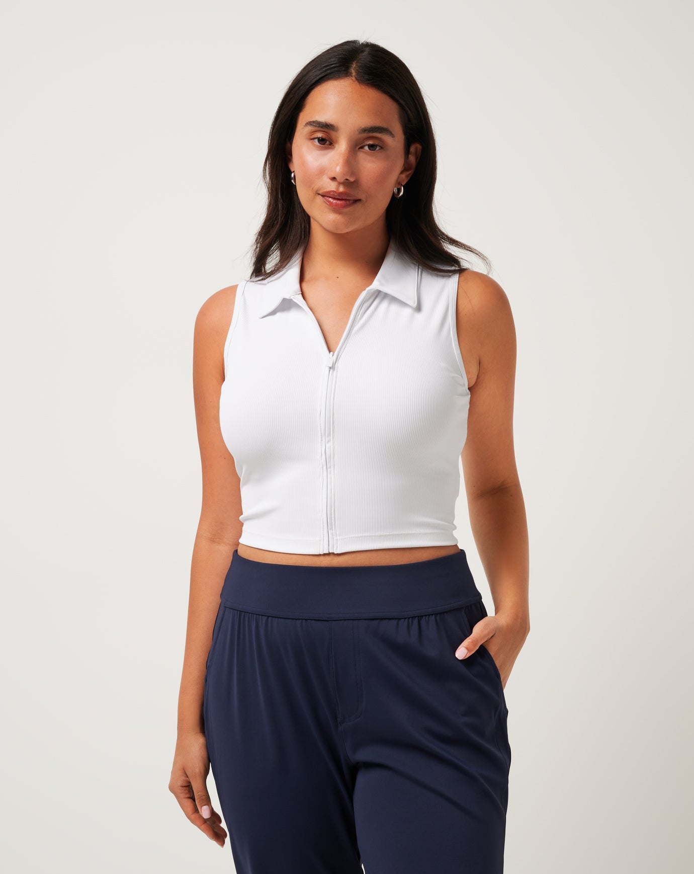 Moveknit Rib Zip Polo